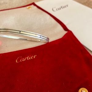 Cartier 18k yellow gold & sterling silver bangle!!